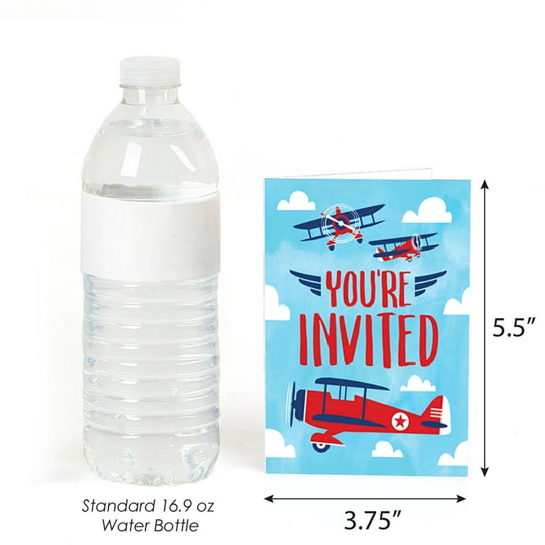 Editable Airplane Water Bottle Labels, Instant Download, Airplane Water  Bottle Wrapper, Birthday Party Favors, Plane Water Labels, Pilot