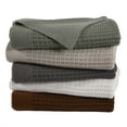thumbnail image 2 of Recycled Waffle Knit Throw, Cream (50" x 60") by Nemcor, 2 of 6