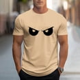thumbnail image 2 of UVEASISHA Mens Short Sleeve Funny Tshirts Eye Design Graphic Tee Fashion Hipster T-Shirts Khaki XL, 2 of 6