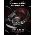 thumbnail image 5 of VIVEFOX Over-Ear Wired Headphones with Built-in Mic, Comfortable Leather Earphones for Phone Computer MP3 Smartphones Laptop PC(Black Red), 5 of 6