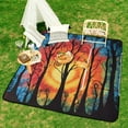 thumbnail image 6 of Colorful Tie Dye Vortex Waterproof Picnic Blanket with Foldable Zipper, Suitable for Outdoor Use, Suitable for Travel, Camping, Beaches, Parks, Grasslands, Picnic Blanket Accessories, 6 of 7