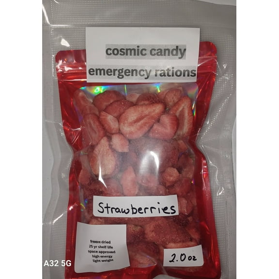 Freeze Dried Strawberry Halves Long-Lasting Lightweight 2 oz