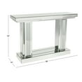DecMode 48" x 32" Silver Wood Mirrored Console Table, 1-Piece - Walmart.com