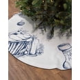 thumbnail image 2 of Navy Blue Christmas Christmas Tree Skirt 48 Inches Large Christmas Skirt Tree, Snowman Xmas Tree Balls Tree Skirt Christmas Decorations for Fireplace Party Holidays Indoor Outdoor, 2 of 7
