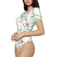 thumbnail image 2 of Naloa Lilies Flowers Women's Short-Sleeved Onesie, One-Piece Swimsuit for Parties, dates, clubs - XX-Large, 2 of 9