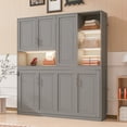 thumbnail image 1 of Lit Escamotable Mural Gris Format Simple avec Armoire de Rangement - Lit Pliant Gain de Place, 1 of 8