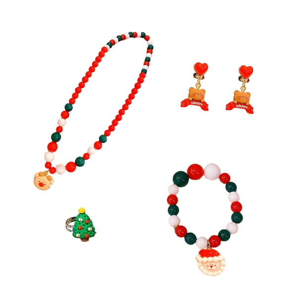 WEGFTDUOP Necklace Set Christmas Gift Holiday Party Dress Up Accessory Fawn