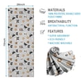 thumbnail image 2 of 70x26 Inch Yoga Towel, Sweat Absorbent Non-Slip Mat for Hot Yoga, Pilates & Fitness,Border Collie Coffee Dog Pattern, 2 of 5