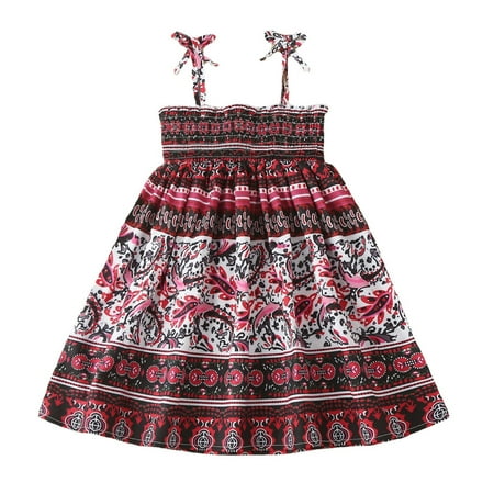 

KI-8jcuD Flower Girl Dress 6 Toddler Skirt Summer Fashion Western Style Girls Red Suspender Dress Sleeveless Vintage Children S Skirt Big Girls Tennis Dress Clothes for 6 Year Old Girl 4 Year Girl C