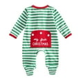 thumbnail image 3 of Gelikeya Baby Christmas Outfit Clothes for Boys Girls Striped Print Long Sleeve Jumpsuit Toddler Rompers (A01 Green, 3-6 Months), 3 of 7