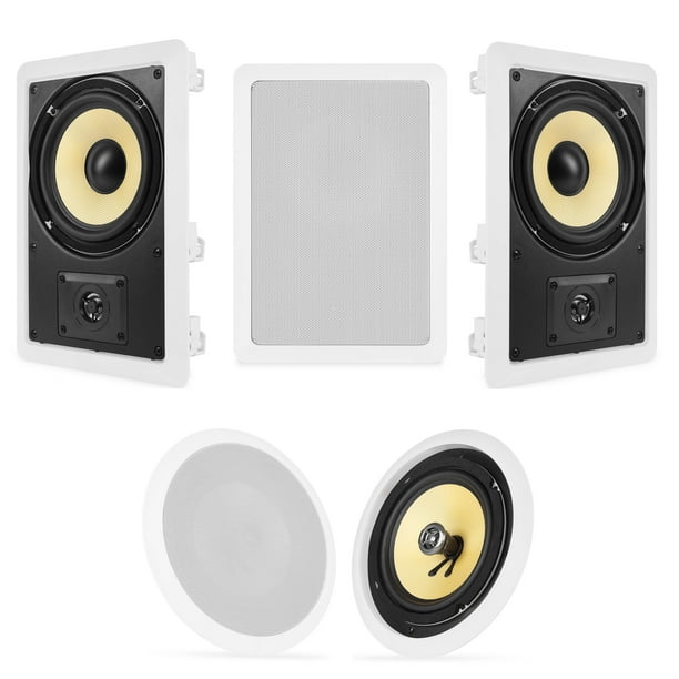 VM Audio Elux 6.5" 5.1 Surround Sound System - 3) In Wall ...