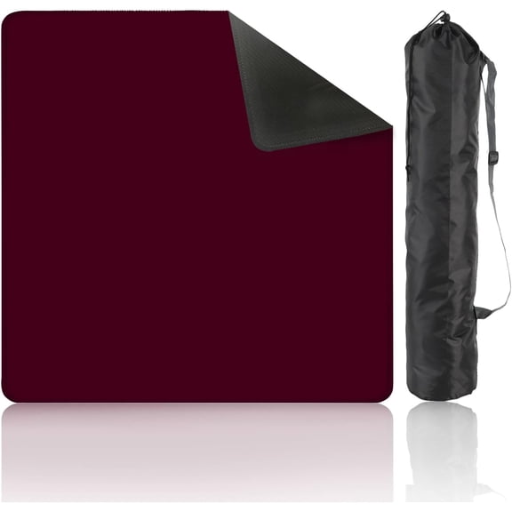 Red Mahjong Mat 31.5 x 31.5in, Non-Slip Noise-Reducing for Poker, Cards & Board Games
