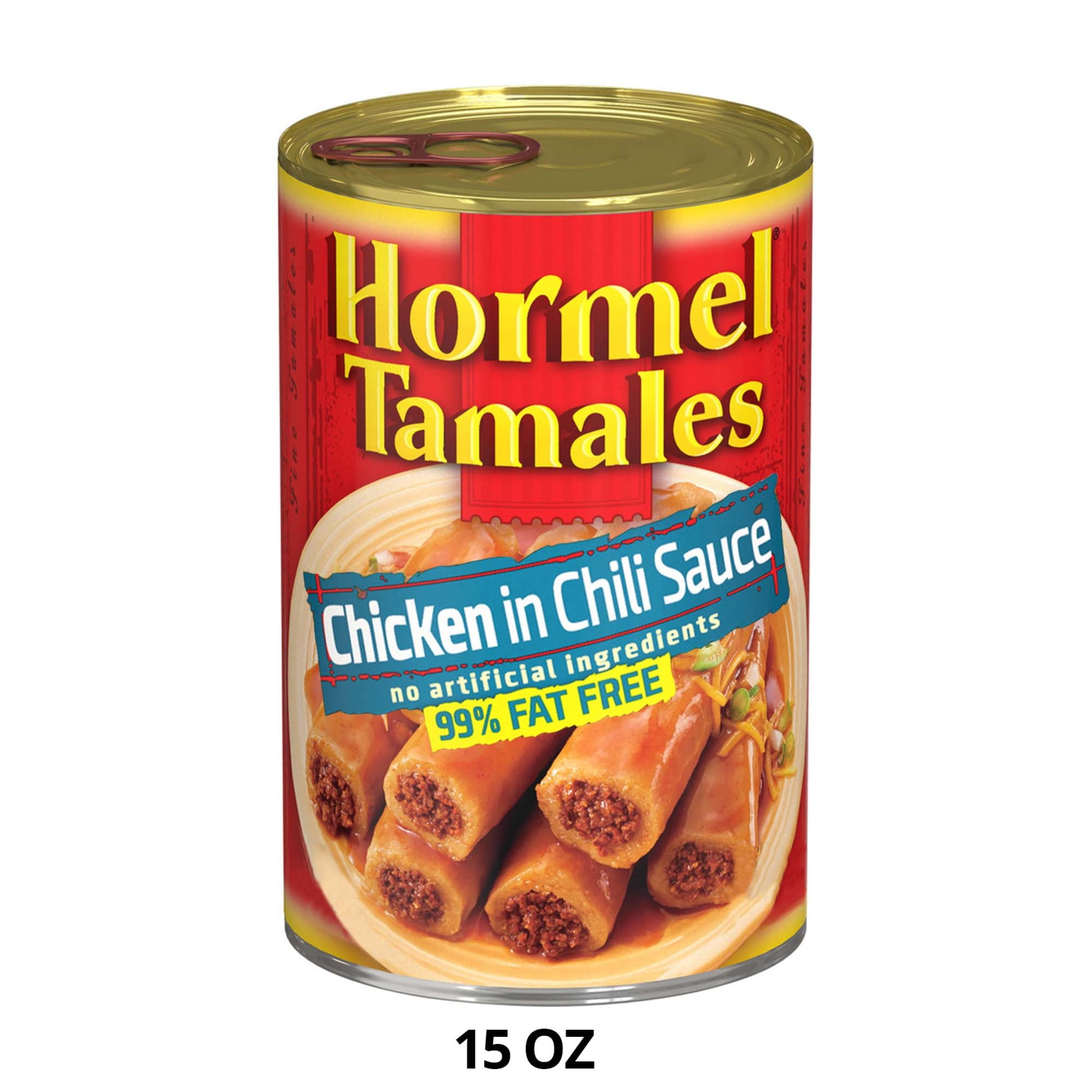 (4 pack) HORMEL Chicken Tamales, Shelf-Stable, 15 oz Steel Can