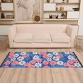 thumbnail image 2 of Yayeee Runner Rug for Bedroom 2'x6' Machine Washable Hallway Non Slip Mat, Pink Flowers Pattern, 2 of 8
