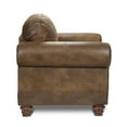 thumbnail image 5 of Pemberly Row Traditional 4-piece Microfiber Sofa Set in Brown, 5 of 10