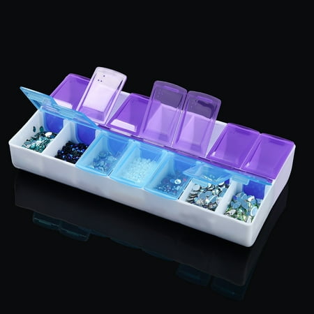 

Yubutuo Diamond Embroidery Painting Tool 14 Slots Diamond Painting Tool Box Embroidery C For Home Decoration