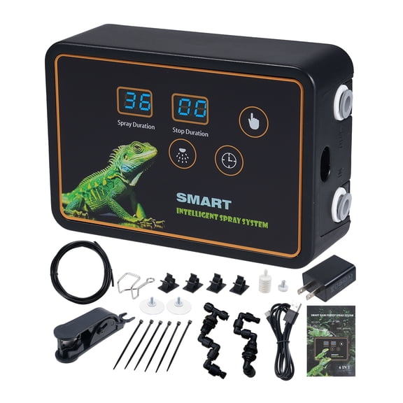 Smart Reptile Smart Misting System Intelligent Spray System 2pcs Spray Nozzles 360 Adjustment Hook Timed Spray For Tank Lizard Snake Plant