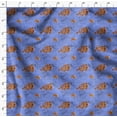 thumbnail image 4 of Soimoi Blue Velvet Fabric Text & Europe Map Travel Fabric Prints By Yard 58 Inch Wide, 4 of 5