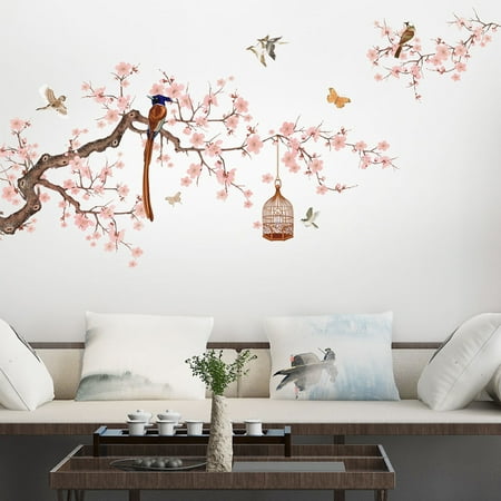 Bird Flowers Home Decor Wall Stickers Wallpaper For Living Room Study Office  Background Wall Decorative | Walmart Canada