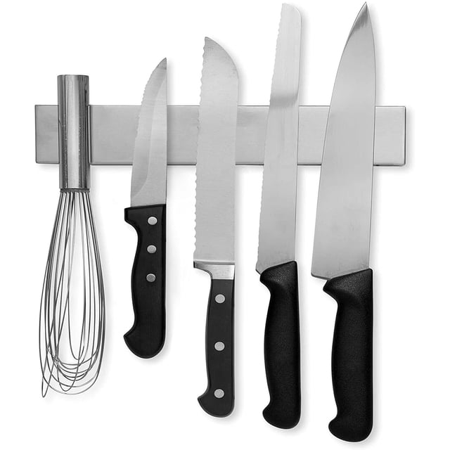 shiyou-10 Inch Stainless Steel Magnetic Knife Bar with Multipurpose Use as Knife Holder, Knife Rack, Knife Strip, Kitchen Utensil Holder, Tool Holder, Art Supply Organizer, Home Organizer