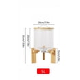 thumbnail image 3 of 5L Cereal Dispenser Flour Rice Storage Container Glass Tank W/ Lid Measuring Cup, 3 of 12