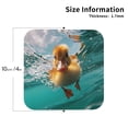 thumbnail image 3 of Pofeuu Underwater Swimming Duck Print Leather Coasters Set of 6, Round Cups Mugs Mat Pad for Home Kitchen Heat Resistant Drink Coasters,Square, 3 of 7