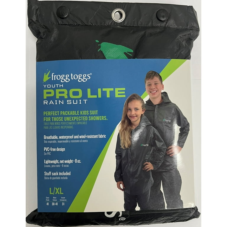 Frogg Toggs Ultra-Lite2 Waterproof Breathable Rain Suit Jackcet Adult Mens, L/xl, Black