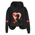 thumbnail image 3 of WCJM Women's Valentine's Day Cute Dog Print Hoodie Sweatshirt Long Sleeve Workout Outfits 2026 Women's Hoodies & Sweatshirts Long Lined Hoodie Women, 3 of 4