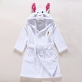 thumbnail image 4 of Albornoz con capucha para niños, de franela Pijamas, batas de dibujos animados de animales, manta para dormir, ropa de casa para bebés, ropa de dormir para niños y niñas, Invierno, 4 of 4