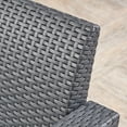 thumbnail image 2 of Antonio Outdoor 5 Piece Wicker Print Chat Set with Wood Finished Fire Pit and Tank Holder, Charcoal, Light Gray, Gray, Black, 2 of 7