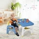 thumbnail image 5 of Set Mesa y Silla para Niños Forma de Dinosaurio Costway Azul y Amarillo, 5 of 10