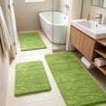 thumbnail image 6 of 3 Piece Bathroom Rug Set, 47 Inch Memory Foam Bath Mat Set, Soft Plush Absorbent Non Slip Floor Mats, Machine Washable Bathroom Rugs for Laundry Room Living Room Bedroom Home, 6 of 6