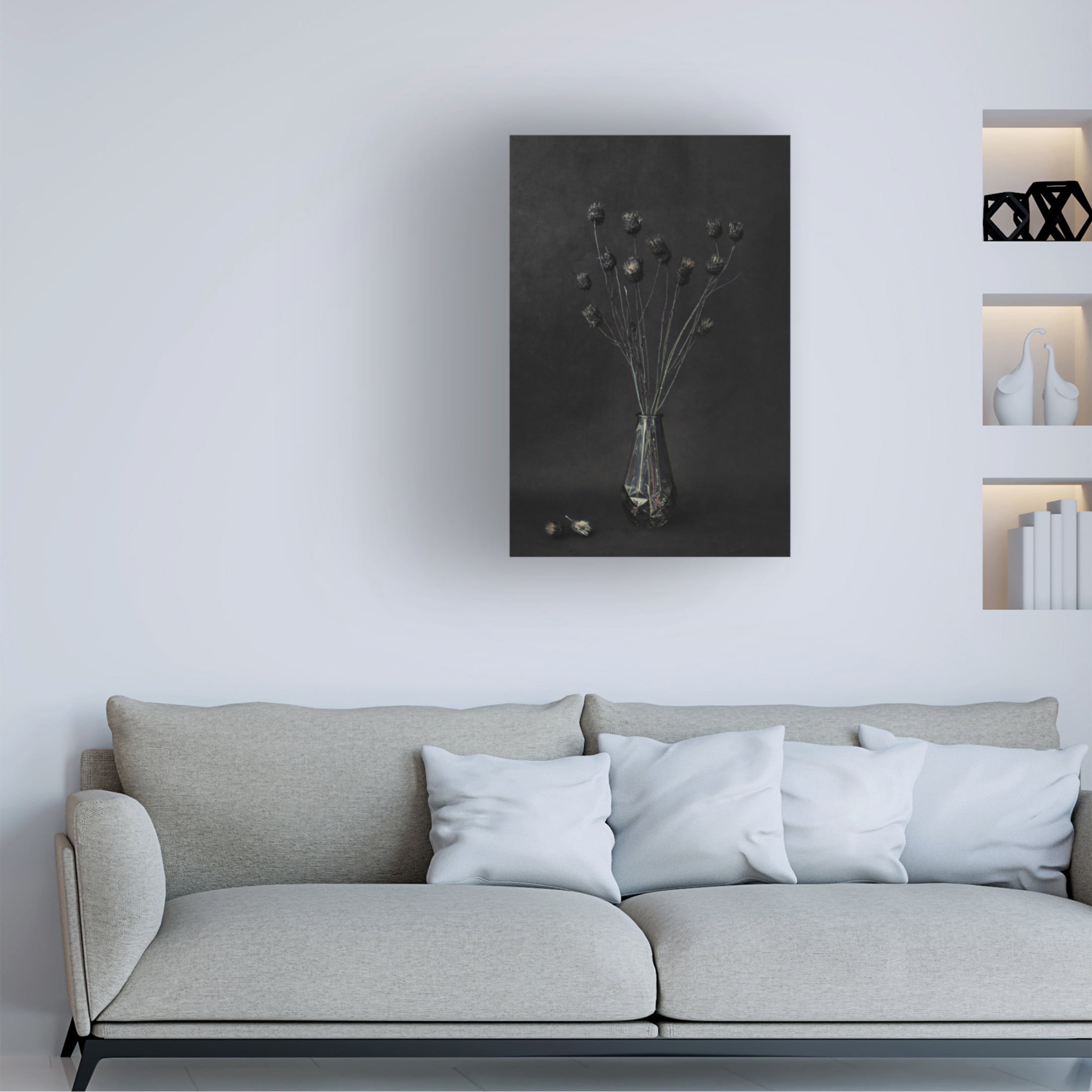 Canvas Wall Art - Cicek Kiral 'Dark' Wall Art for Living Room, Bedroom, or Office Décor by Trademark Fine Art - 12 x 19 Inches