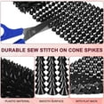 thumbnail image 2 of Uxcell 1 Yard Sew Stitch on Spikes Stud Cone 12Rows Plastic Black Spike Rivet for DIY Crafts, Clothing, Bags, 2 of 6