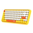 thumbnail image 3 of delgado, portátil BT recargable compacto de 84 teclas para computadora portátil, Amarillo jinwen Teclado inalámbrico Bluetooth, 3 of 7