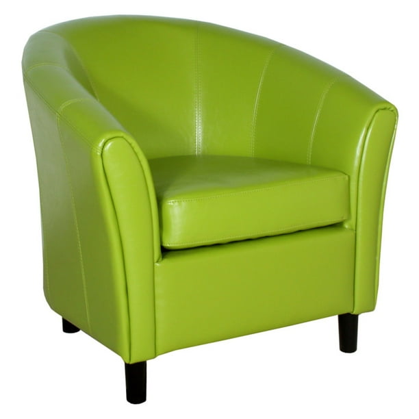 Napoli Lime Green Leather Chair, Chartreuse Green Leather Sofa