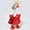 Red, variant on Desk Goose Outfits, Dresses with Matching Adjustable Felt Hats, Lightweight Dress-Up Clothes for Desktop Goose, Spring & Summer Desk Decor Accessories