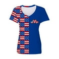 thumbnail image 4 of OAVQHLG3B 4th of July Outfits for Women American Flag T Shirt Summer Tops for Women Tops Printe Casual Loose Fit Tee Shirts Blouse Print V-neck Shirt, 4 of 5