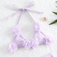 thumbnail image 5 of WUANDIXFA Baby Girl Bikini Sets Toddler Girls Two Pieces Swimsuit Solid Flowers Bikini Swimwear Summer Beach Bathing Suit 3-6 Months,Purple, 5 of 6