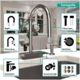 thumbnail image 3 of Hansgrohe 73837 Aquno Select 1.75 GPM Single Hole 3-Spray Pull Down Kitchen Faucet -, 3 of 7