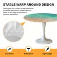 thumbnail image 2 of Elastic Fitted Round Tablecloth, Teal Ombre Coastal Waterproof Stretch Table Cover for 45"-54" Tables, Summer Nautical Beach Ocean Seaside Washable Outdoor Tablecloths for Patio, Picnic, Camping, 2 of 9