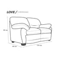 thumbnail image 5 of Sala de Piel Genuina Sofá y Love Seat ConfortoPiel Palermo Marfil, 5 of 5