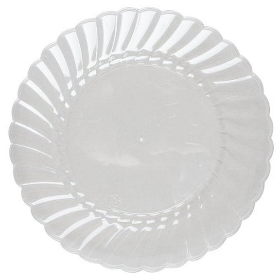 WNA CW10144 Classicware Plastic Dinner Plate, 10.25", Clear,  8 Packs of 18