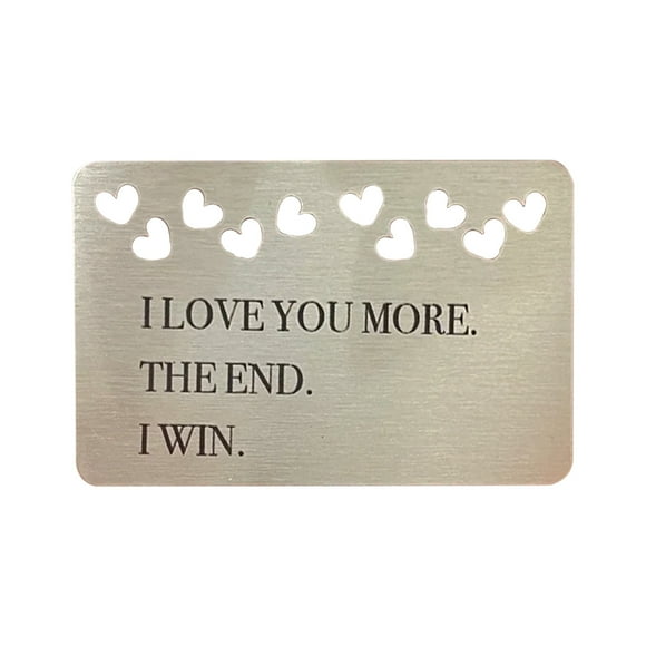 WREESH Mother's Day Creative Metal I Love You More Metal Card Gifts Clearance