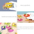 thumbnail image 3 of Tablero de mano para niños, educación temprana, rompecabezas de iluminación, rompecabezas de hongos, rompecabezas de uñas, rompecabezas de frutas y verduras, juguete para bebés de 1 a 3 años, 3 of 3
