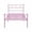 Pink, variant on Yoneston Twin Size Metal Platform Bed Frame with Headboard for Kids and Teens Bedroom Furniture, Black