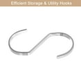 thumbnail image 3 of Unique Bargains 16Pcs 4.1 Inch Flat S Hooks Hanging Hook for Home Kitchen Storage, 7mm Silver, 3 of 6