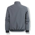 thumbnail image 5 of Men's Lightweight Windbreaker Jackets Button Stand Collar Zip Long Sleeve Fall Casual Coat with Pocket, 5 of 5