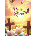 thumbnail image 4 of He is Risen Floral Cross Easter Celebration Banner Church Decor Spring Religious Backdrop Christian Event Decoration Resurrection Sunday, 4 of 4