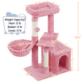 thumbnail image 3 of Alden Design 34.5" H Cat Tree Tower with Condo and Perches, Pink, 3 of 9